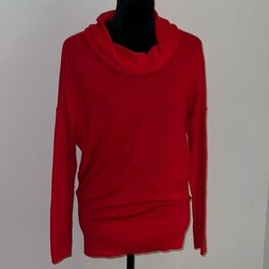 LOFT red cowl neck light‎ red long sleeves sweater Sz L